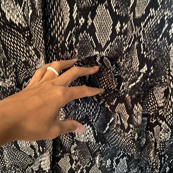 • New York & Company • belted snakeskin military dress - Picture 8 of 9